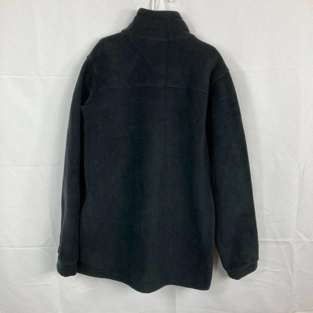 Columbia Jacket Boys Sz L‎ 14 16 Black Fleece Full Zip Collared Logo Pockets